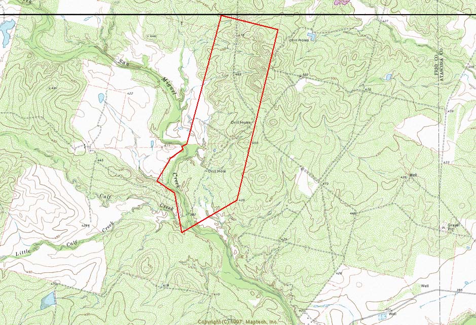 Topographic map of Las Lomas Ranch